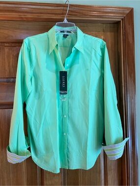 Lauren Ralph Lauren Women’s Mint Green Button-Down Shirt